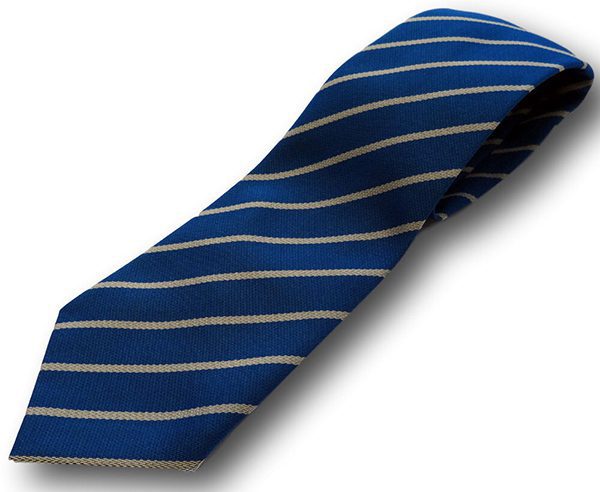 Royal & Silver Narrow Stripe School Tie | Albert Prendergast